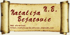 Natalija Bejatović vizit kartica